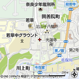 奈良県奈良市東之阪町88周辺の地図