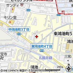 日本経済新聞取扱店鴻池毎日新聞販売所周辺の地図