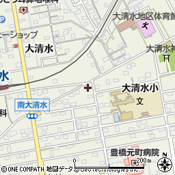 愛知県豊橋市南大清水町元町107周辺の地図