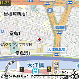 ライズホテル大阪北新地周辺の地図