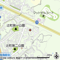 奈良県生駒市辻町450-17周辺の地図