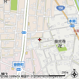 静岡県浜松市中央区本郷町152周辺の地図
