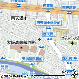 大阪府大阪市北区西天満4丁目1周辺の地図
