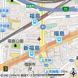 海鮮酒場 はたはた 大阪福島本店周辺の地図