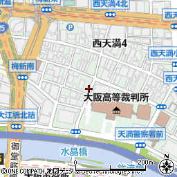 リパーク西天満２丁目第２駐車場周辺の地図