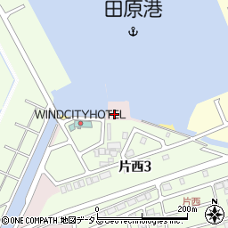 愛知県田原市片浜町西沢周辺の地図