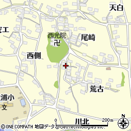 愛知県田原市浦町荒古5周辺の地図