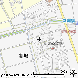 静岡県袋井市新堀周辺の地図