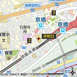 くら寿司京橋店周辺の地図