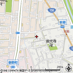 静岡県浜松市中央区本郷町61周辺の地図