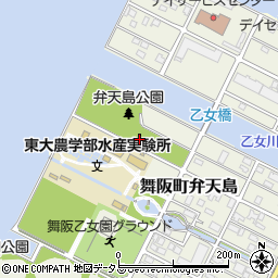 弁天島公園キャンプ場公衆トイレ周辺の地図