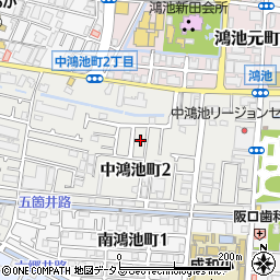 大阪府東大阪市中鴻池町周辺の地図