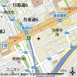 兵庫県神戸市中央区北本町通6丁目周辺の地図