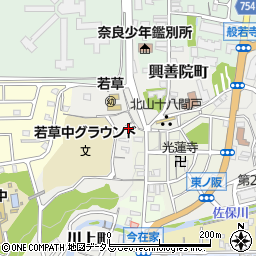 奈良県奈良市川上町492-19周辺の地図