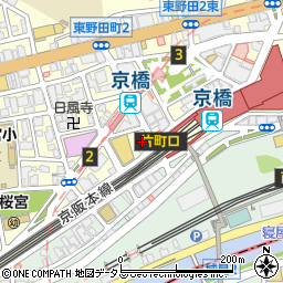 ボディッシュ　京橋店周辺の地図