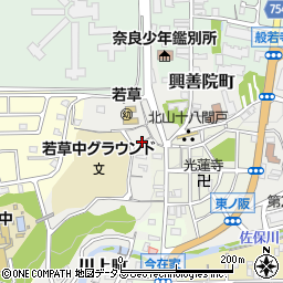 奈良県奈良市川上町492-17周辺の地図