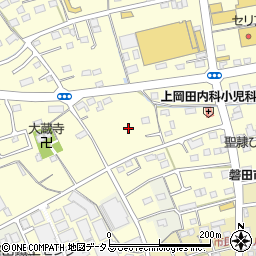 静岡県磐田市上岡田周辺の地図