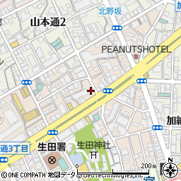 神戸 寿司と日本酒 ながり鮨 三宮本店周辺の地図