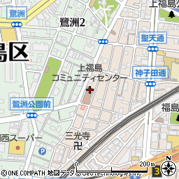 上福島コミニティーセンター周辺の地図