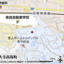 奈良県奈良市西大寺竜王町周辺の地図