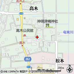 静岡県磐田市高木204周辺の地図