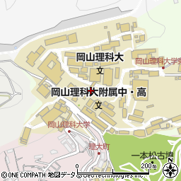 岡山県岡山市北区理大町周辺の地図