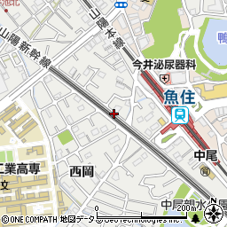 新幹線西岡公園周辺の地図