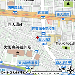 大阪府大阪市北区西天満4丁目2周辺の地図