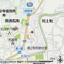 奈良県奈良市川上町432-1周辺の地図