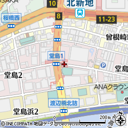 大阪府大阪市北区堂島周辺の地図