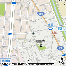 静岡県浜松市中央区本郷町72周辺の地図