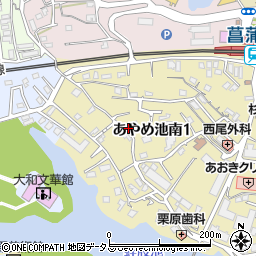 奈良県奈良市あやめ池南1丁目周辺の地図