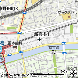 〒536-0015 大阪府大阪市城東区新喜多の地図