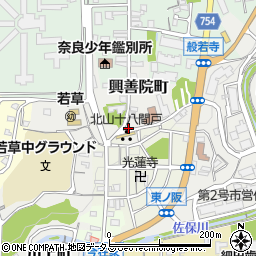 奈良県奈良市川上町457周辺の地図