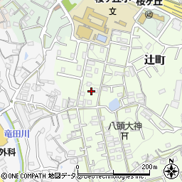 奈良県生駒市辻町882-57周辺の地図
