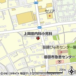 上岡田内科小児科医院周辺の地図