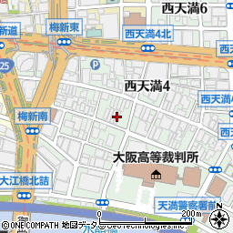 鍵の出張救急車大阪市北区西天満営業所２４時間受付センター周辺の地図