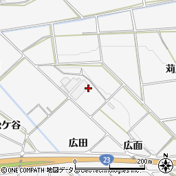 愛知県豊橋市細谷町（広面）周辺の地図