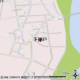 三重県伊賀市下神戸周辺の地図
