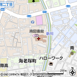 浜松市役所　中区役所中区内その他施設南図書館周辺の地図