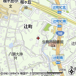 ロイヤルアーク東生駒管理室周辺の地図