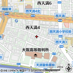 大阪　新音楽協会周辺の地図