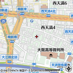 大阪府大阪市北区西天満4丁目10-5周辺の地図