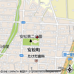 静岡県浜松市中央区安松町周辺の地図