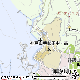 兵庫県神戸市中央区神戸港地方再度谷周辺の地図