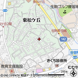 奈良県生駒市東松ケ丘11-19周辺の地図