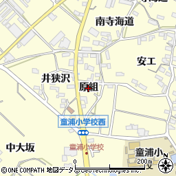愛知県田原市浦町（原組）周辺の地図