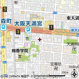 リパーク大阪天満宮北駐車場周辺の地図