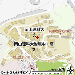 岡山理科大学第２１号館周辺の地図