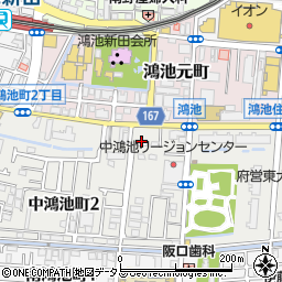 セブンイレブン東大阪中鴻池町店周辺の地図